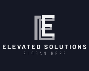 Construction Letter E logo design