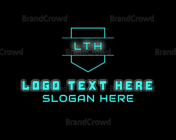 Neon Futuristic Gamer Logo