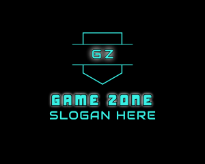 Neon Futuristic Gamer logo design