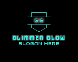 Neon Futuristic Gamer logo design