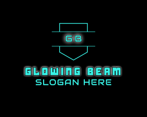 Neon Futuristic Gamer logo design