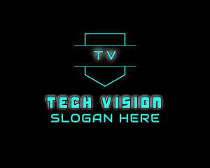 Futuristic - Neon Futuristic Gamer logo design