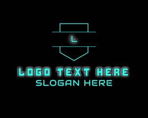 Neon Futuristic Gamer Logo