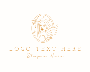 Leaf - Golden Nature Woman logo design