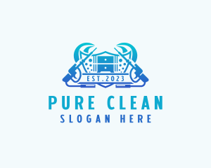 Furniture Pressure Washer Cleaning logo design