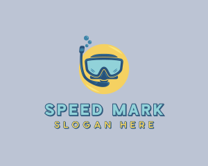 Snorkeling Goggles Watersports logo design