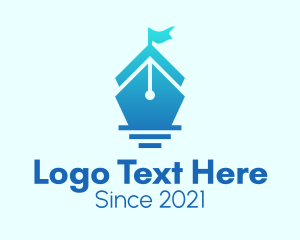 Writing - Ship Writing Pen logo design