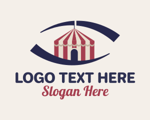 Amusement Park - Circus Tent Eye logo design