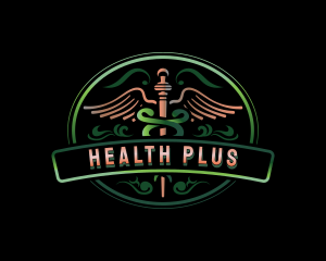 Caduceus  Health  Medical logo design