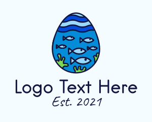 Sardine - Marine Fish Egg logo design