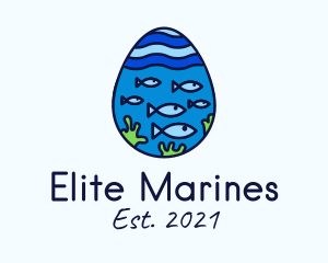 Marine Fish Egg logo design