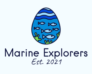 Marine Fish Egg logo design