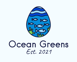 Marine Fish Egg logo design