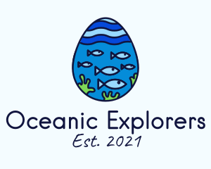 Marine Biology - Marine Fish Egg logo design