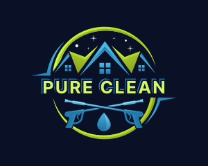 Pressure Washing Sanitation Cleaning logo design