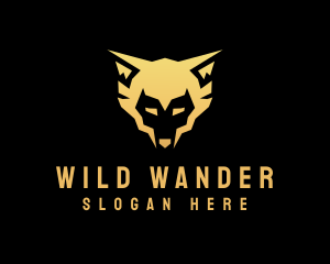 Gold Wild Fox logo design