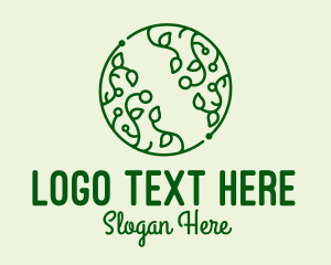 Massage - Eco Seedling Circle logo design