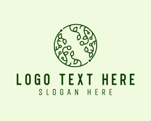 Herbal - Eco Seedling Circle logo design