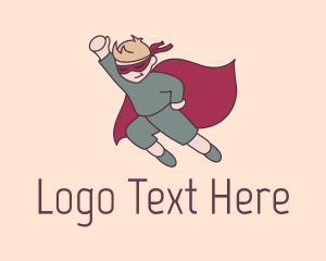 Cheerful - Boy Superhero Kid logo design