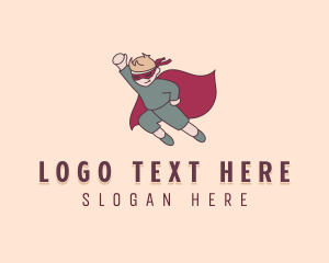 Floatie - Boy Superhero Kid logo design