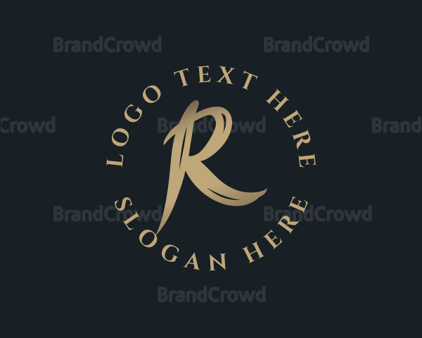 Elegant Premium Cursive Letter R Logo