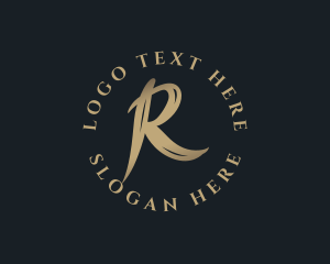 High End - Elegant Premium Cursive Letter R logo design