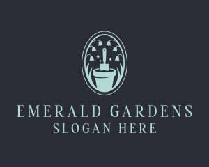 Garden Shovel Pot logo design