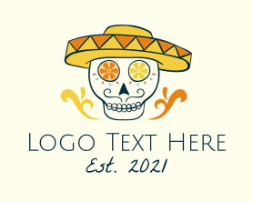 Skull - Festive Mariachi logo design