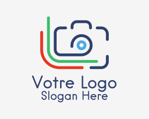 Minimalist Printing Camera  Logo