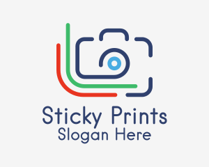 Minimalist Printing Camera  logo design