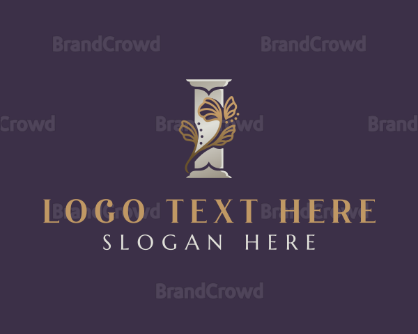 Floral Beauty Letter I Logo