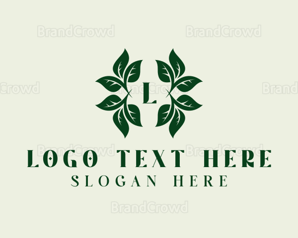 Organic Herbal Leaves Logo