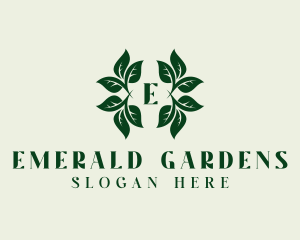 Organic Herbal Leaves logo design