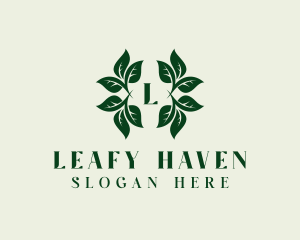 Organic Herbal Leaves logo design