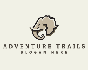 Elephant Animal Africa logo design