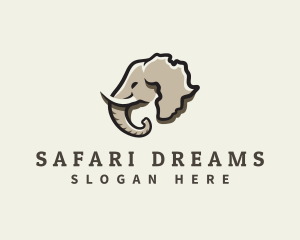 Elephant Animal Africa logo design