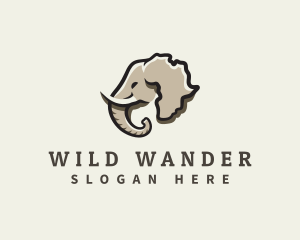 Elephant Animal Africa logo design