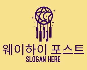 Moon Star Dreamcatcher logo design