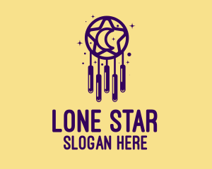 Moon Star Dreamcatcher logo design