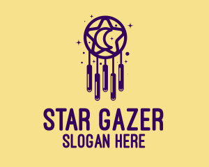 Moon Star Dreamcatcher logo design