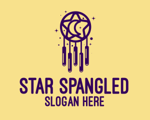 Moon Star Dreamcatcher logo design