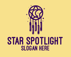 Moon Star Dreamcatcher logo design