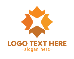 Orange Orange - Colorful Star Crowns logo design