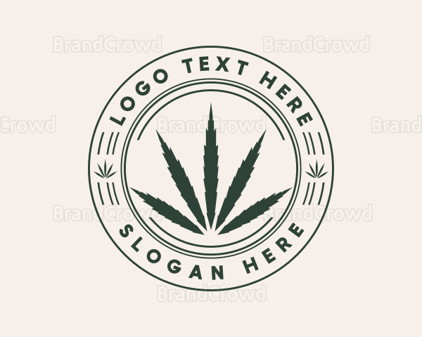 Herbal Cannabis Plant Logo