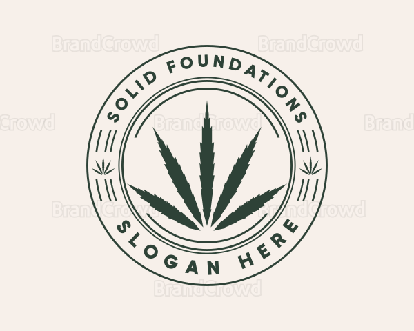 Herbal Cannabis Plant Logo