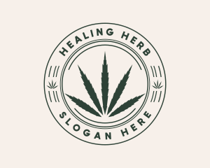 Medicinal - Herbal Cannabis Plant logo design