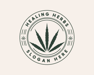Medicinal - Herbal Cannabis Plant logo design