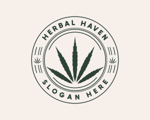 Herbal - Herbal Cannabis Plant logo design