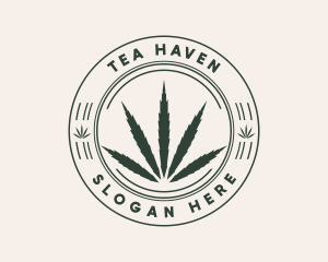 Herbal Cannabis Plant logo design