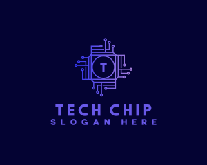 Microchip - Electronics Circuit Tech logo design